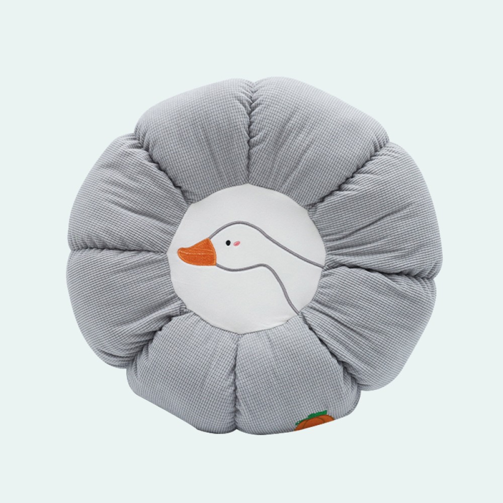 Cute Extra Large Thick Flower Beaded Round Seat Cushion