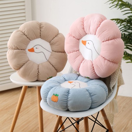 Cute Extra Large Thick Flower Beaded Round Seat Cushion