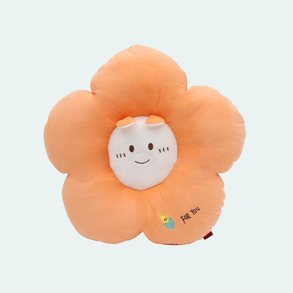 Cute round flower plush seat cushion