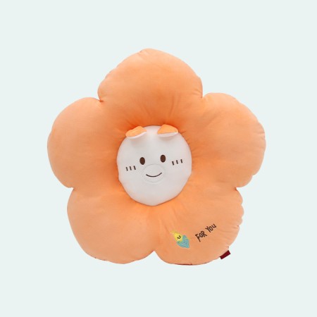 Cute round flower plush seat cushion