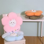 Cute round flower plush seat cushion