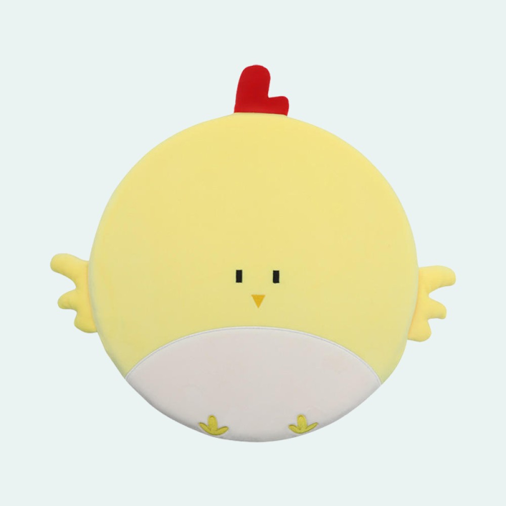 Extra Thick Floral Plush Round Seat Cushion