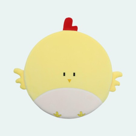 Extra Thick Floral Plush Round Seat Cushion