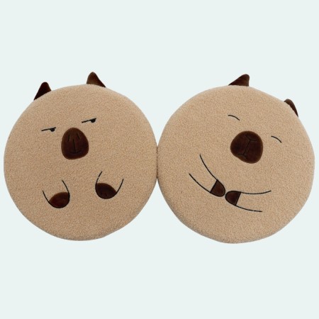 Hamburger Bear Memory Foam Round Seat Cushion