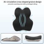 Ergonomic memory foam lumbar support pillow
