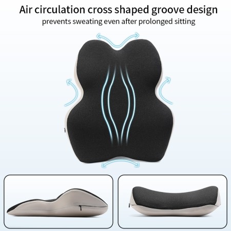 Ergonomic memory foam lumbar support pillow