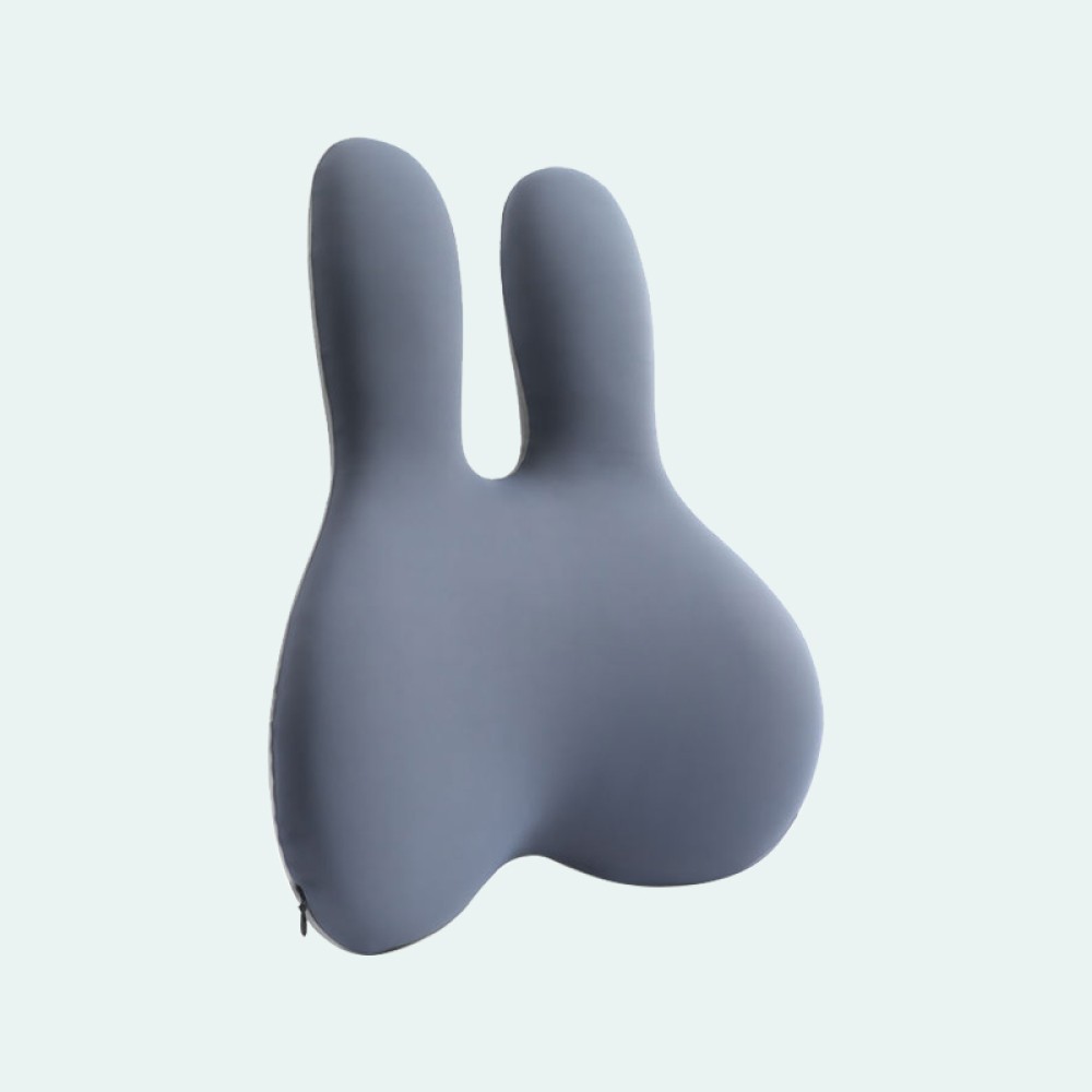 Rabbit-shaped memory foam lumbar support pillow