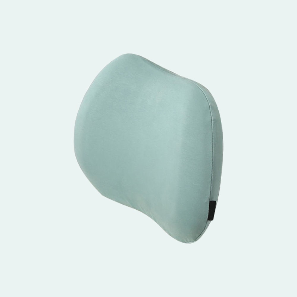 Wedge-shaped memory foam lumbar support back pad