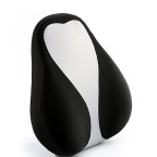 Penguin-shaped memory foam lumbar support pad