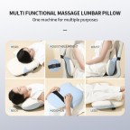 Three-level adjustable electric massage lumbar support cushion