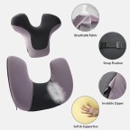 Multifunctional memory foam neck and lumbar support pillow