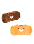Cute cartoon bear-shaped knitted backrest pillow