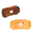 Cute cartoon bear-shaped knitted backrest pillow