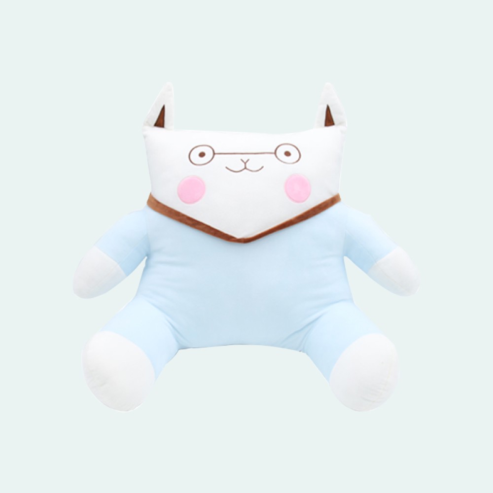 Plush U-shaped lumbar support backrest pillow