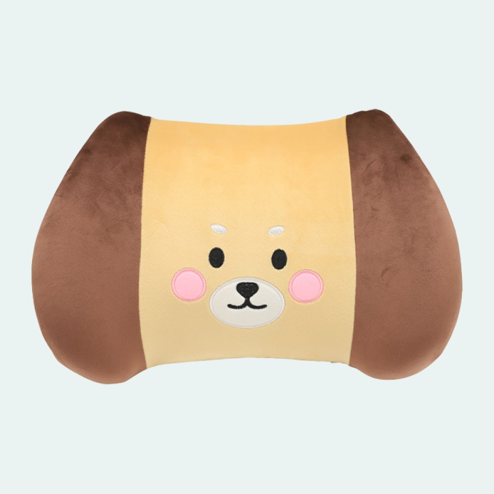 Cute cartoon dog-shaped memory foam lumbar support pillow