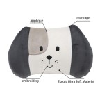 Cute cartoon dog-shaped memory foam lumbar support pillow