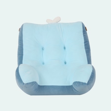 Knitted plush soft and resilient lumbar support pillow
