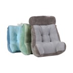 Knitted plush soft and resilient lumbar support pillow