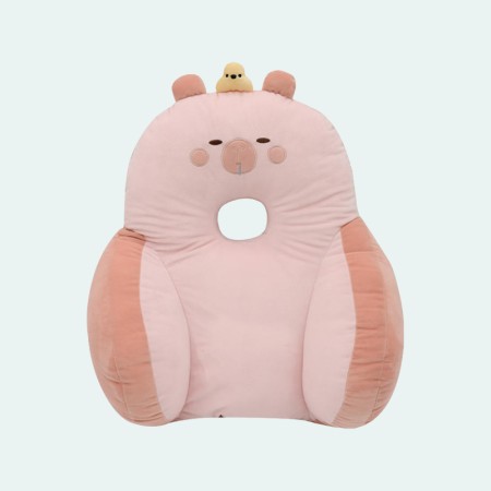 Cartoon animal plush lumbar support pillow
