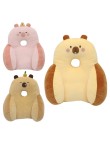 Cartoon animal plush lumbar support pillow