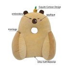 Cartoon animal plush lumbar support pillow