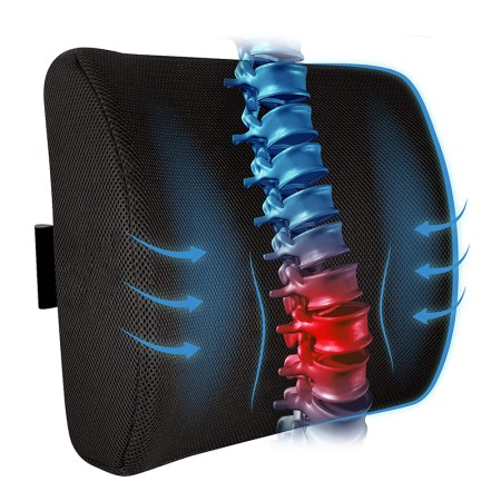 Ergonomic memory foam lumbar support pad