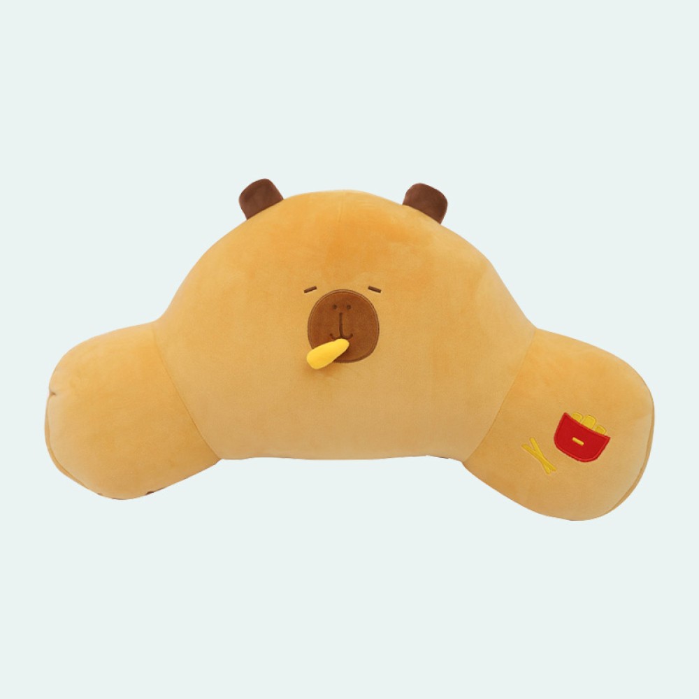 Kapibara Round Plush Lumbar Pillow