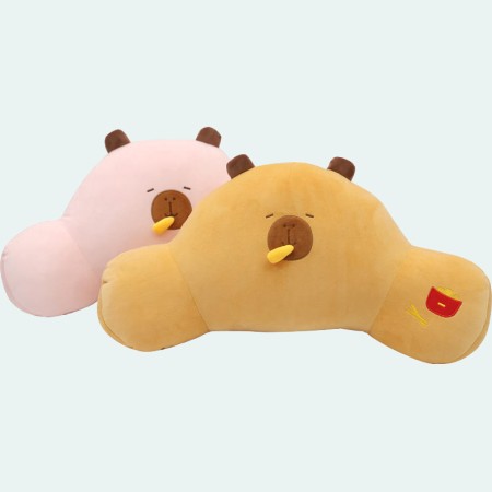 Kapibara Round Plush Lumbar Pillow