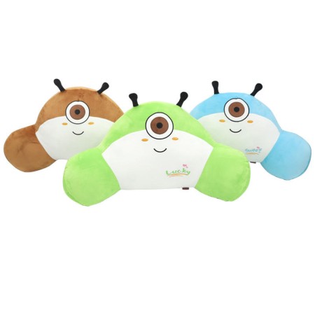 Cute cartoon round plush lumbar support pillow