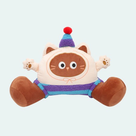 Butterfly-shaped plush lumbar support pillow