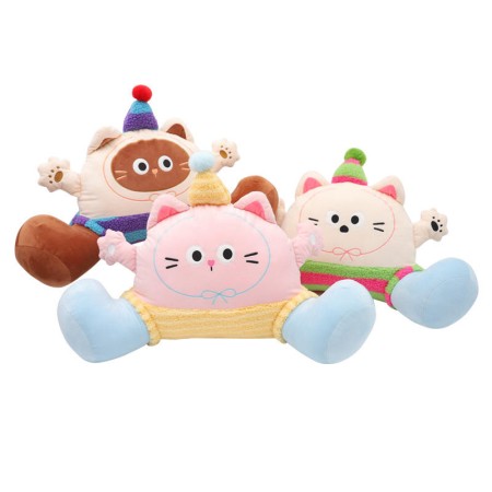 Butterfly-shaped plush lumbar support pillow