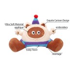 Butterfly-shaped plush lumbar support pillow
