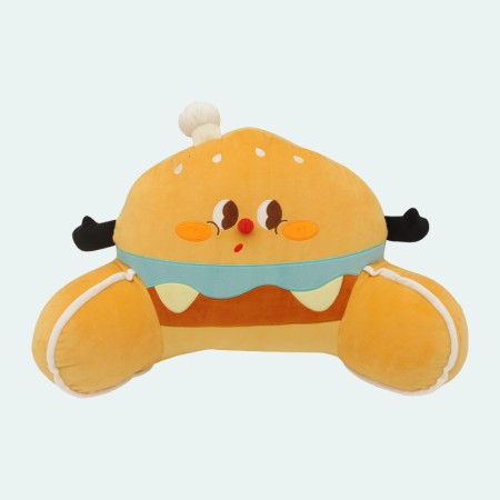 Extra-long plush lumbar support reading pillow