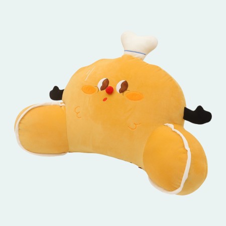 U-shaped velvet lumbar support pillow