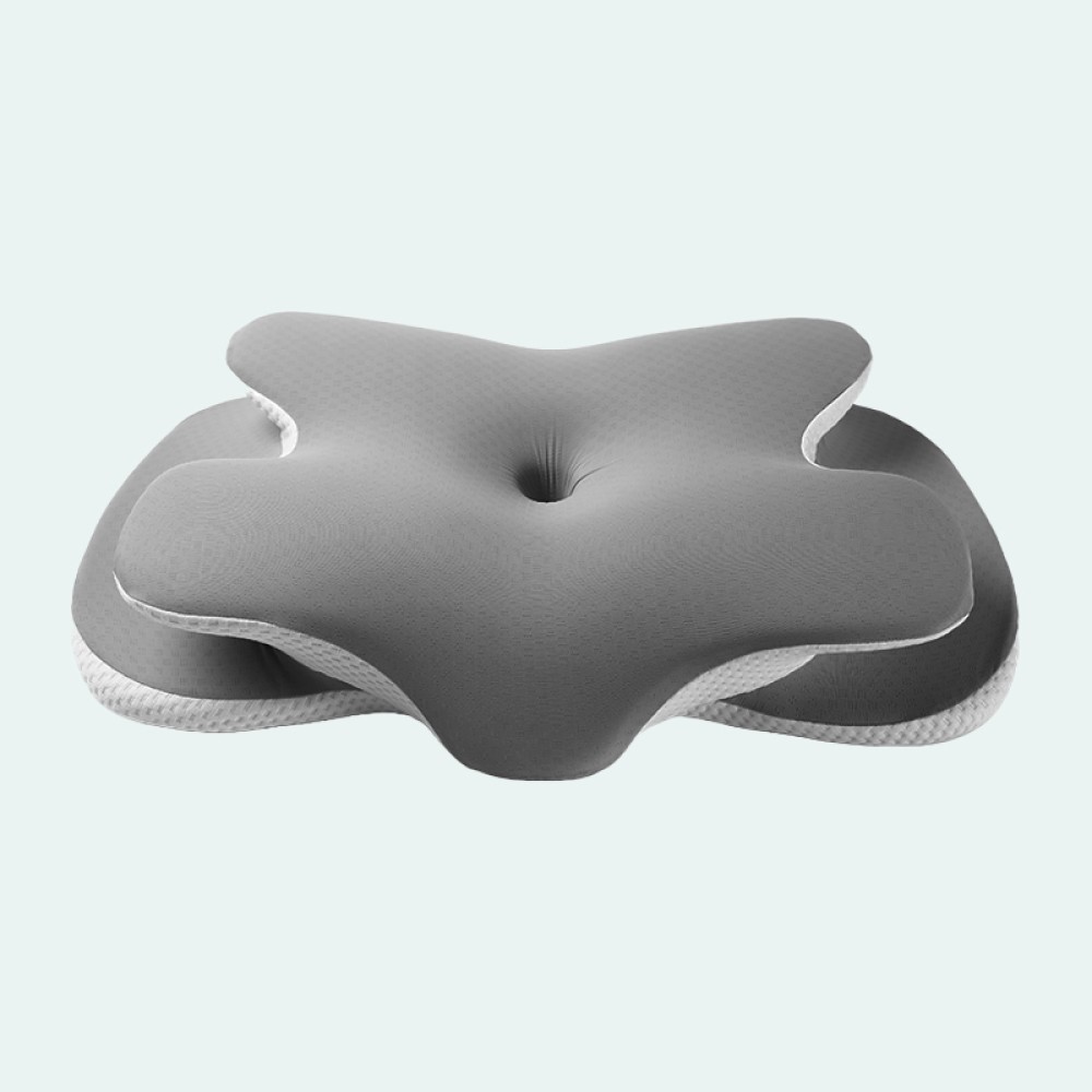 Memory foam mattress pillow for cervical spine correction