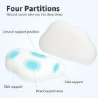 Cloud-shaped memory foam cervical pillow
