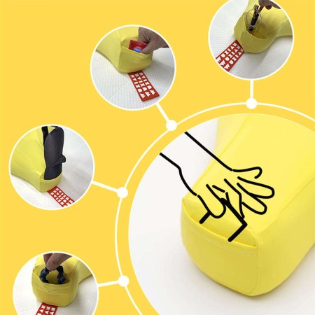 Multifunctional irregularly shaped memory foam pillow