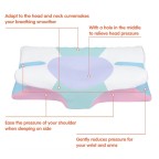 Ergonomic butterfly-shaped memory foam neck pillow