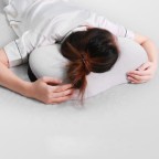 Bean-shaped memory foam cervical spine orthopedic pillow