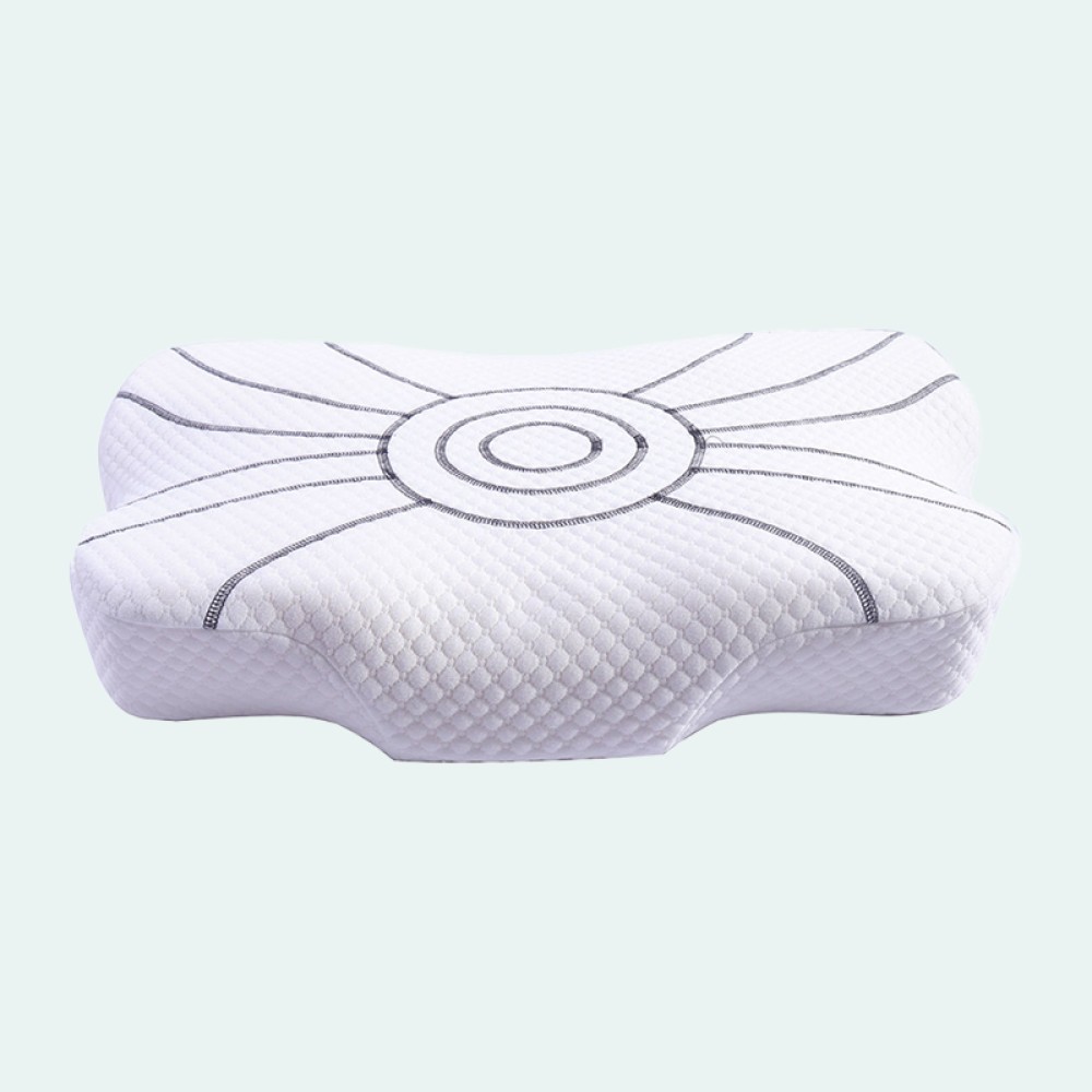 Waveform memory foam neck support pillow