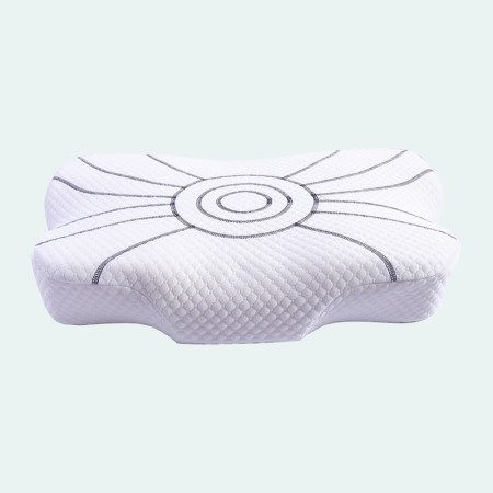 Waveform memory foam neck support pillow