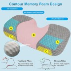 Orthopedic memory foam cervical pillow