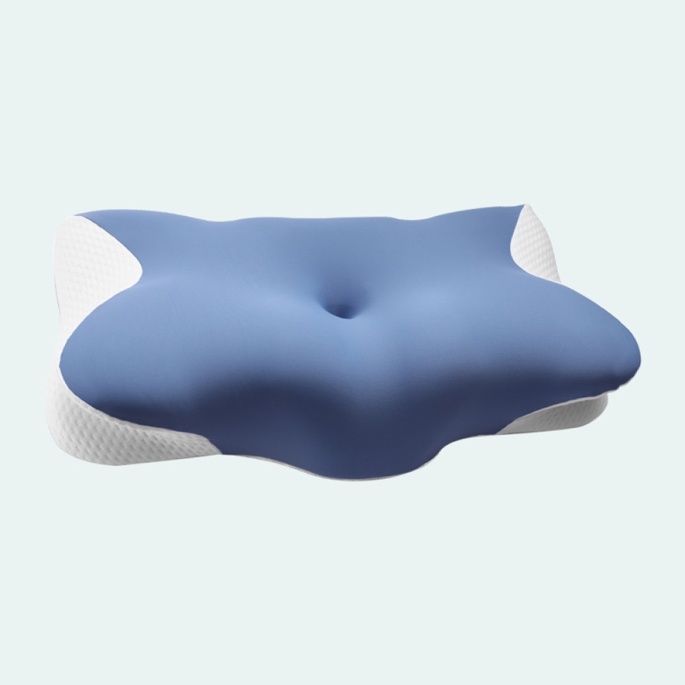 Ergonomic anti-snoring memory foam cervical pillow