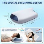 Cat-ear shaped memory foam cervical pillow