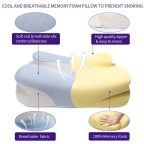 Cervical spine orthopedic memory foam anti-snoring pillow