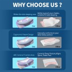 Cervical spine orthopedic memory foam anti-snoring pillow
