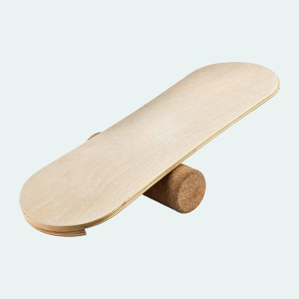 Multifunctional wooden swing balance training board