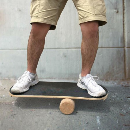 Multifunctional wooden swing balance training board