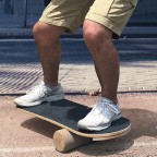 Multifunctional wooden swing balance training board