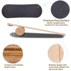 Multifunctional wooden swing balance training board